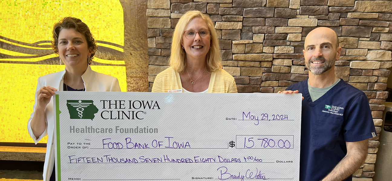 Food Bank of Iowa Check Presentation