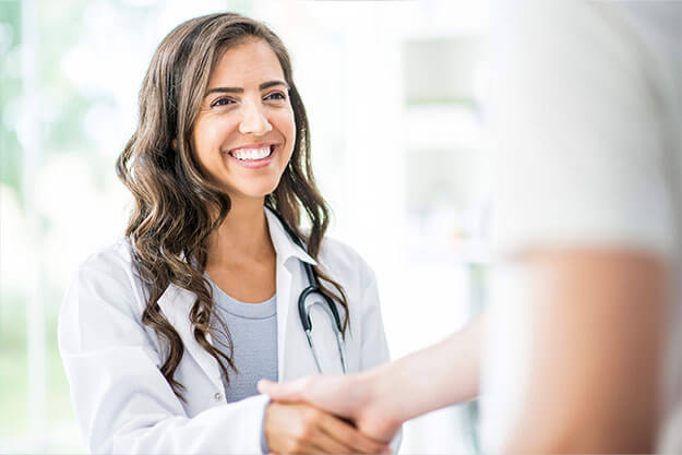 Doctor shaking hands