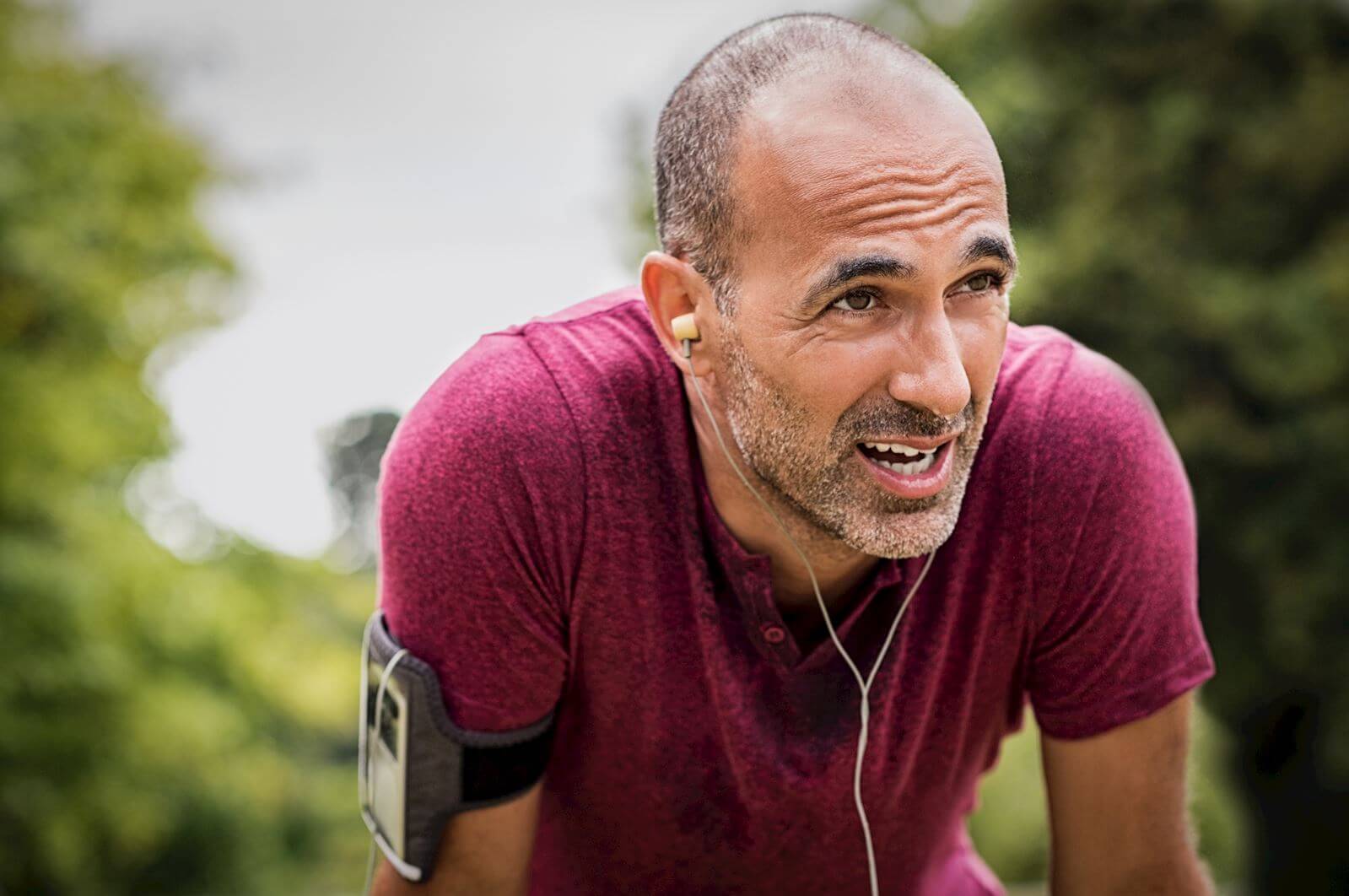 man out of breath while running