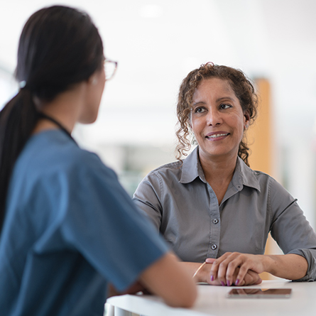 Doctor meets with patient