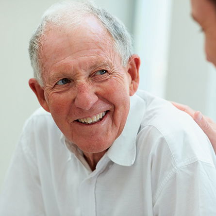 older man in doctors office