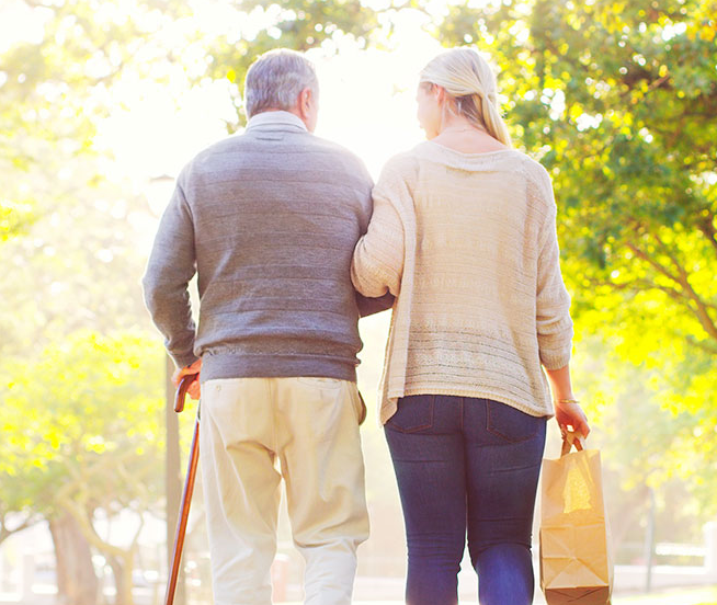 Couple walking together