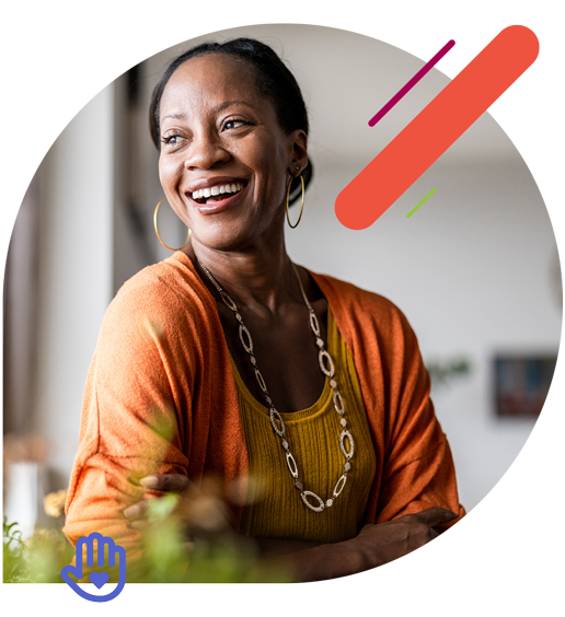 Woman smiling