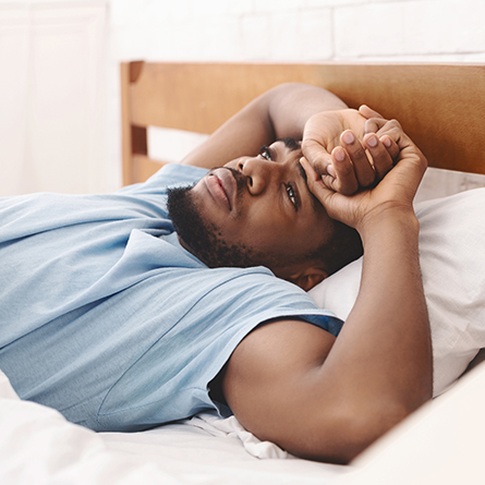 man with a restless night