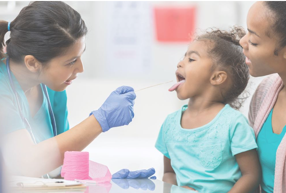 Doctor doing a check up on a pediatric patient